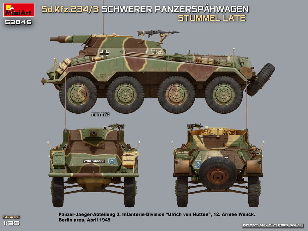 Sd.Kfz.234/3 Schwerer Panzerspähwagen Stummel Late