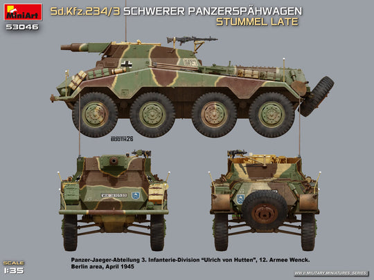Sd.Kfz.234/3 Schwerer Panzerspähwagen Stummel Late