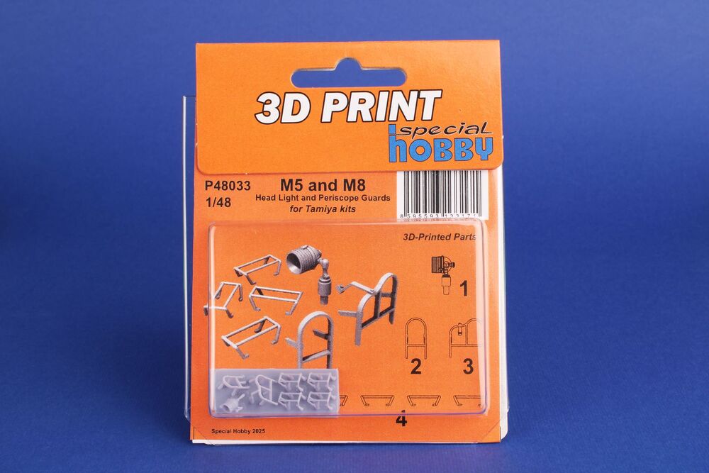 M5 and M8 Head Light and Periscope Guards for Tamiya