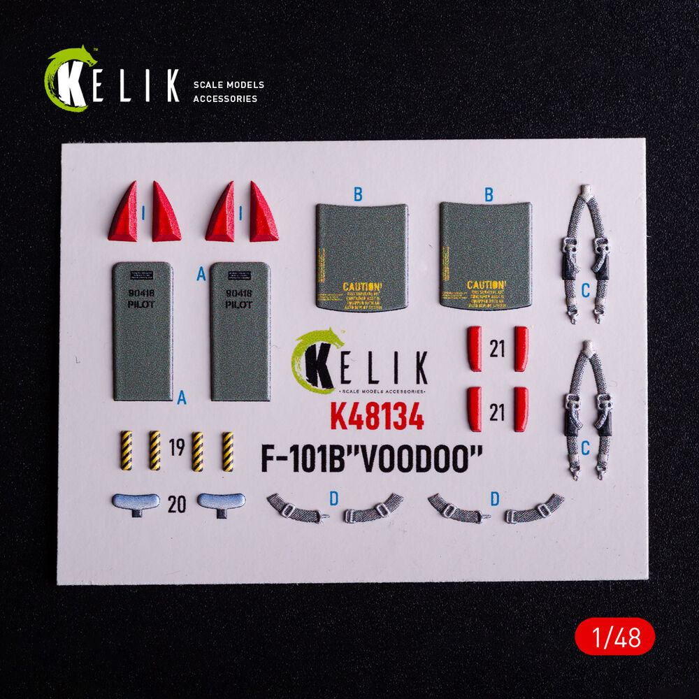 F-101B VooDoo - interior 3D decals for Zimi Model/KittyHawk kit