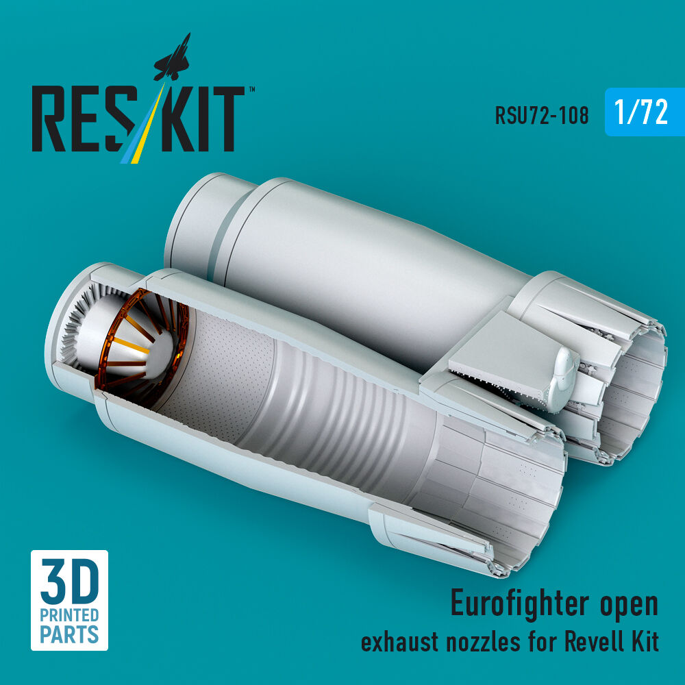 Eurofighter open exhaust nozzles for Revell kit (3D Printed)