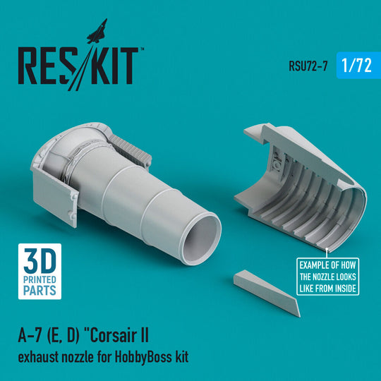 A-7 (E,D) Corsair II exhaust nozzle for HobbyBoss kit (3D Printed)