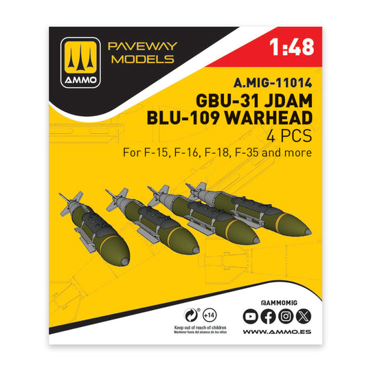 GBU-31 JDAM, BLU-109 Warhead (4 pcs)