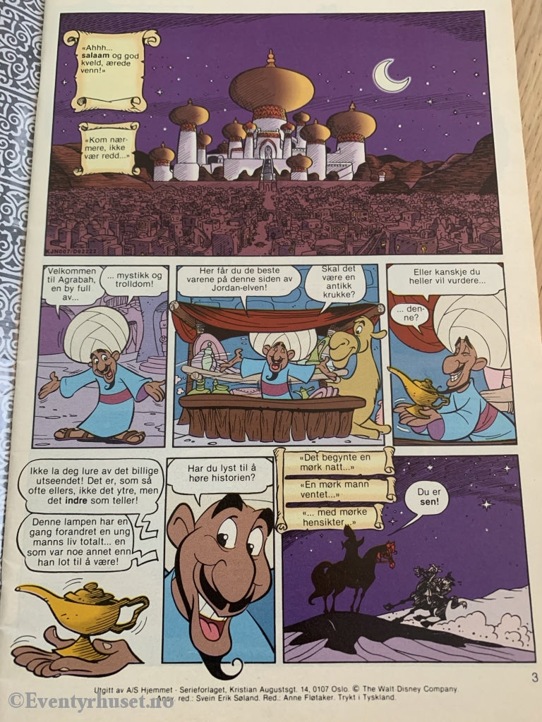 Aladdin. 1993. Tegneserieblad