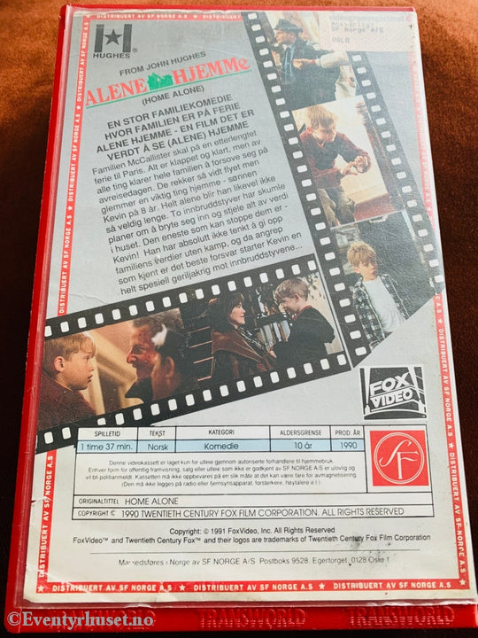 Alene Hjemme. 1990. Vhs Big Box.