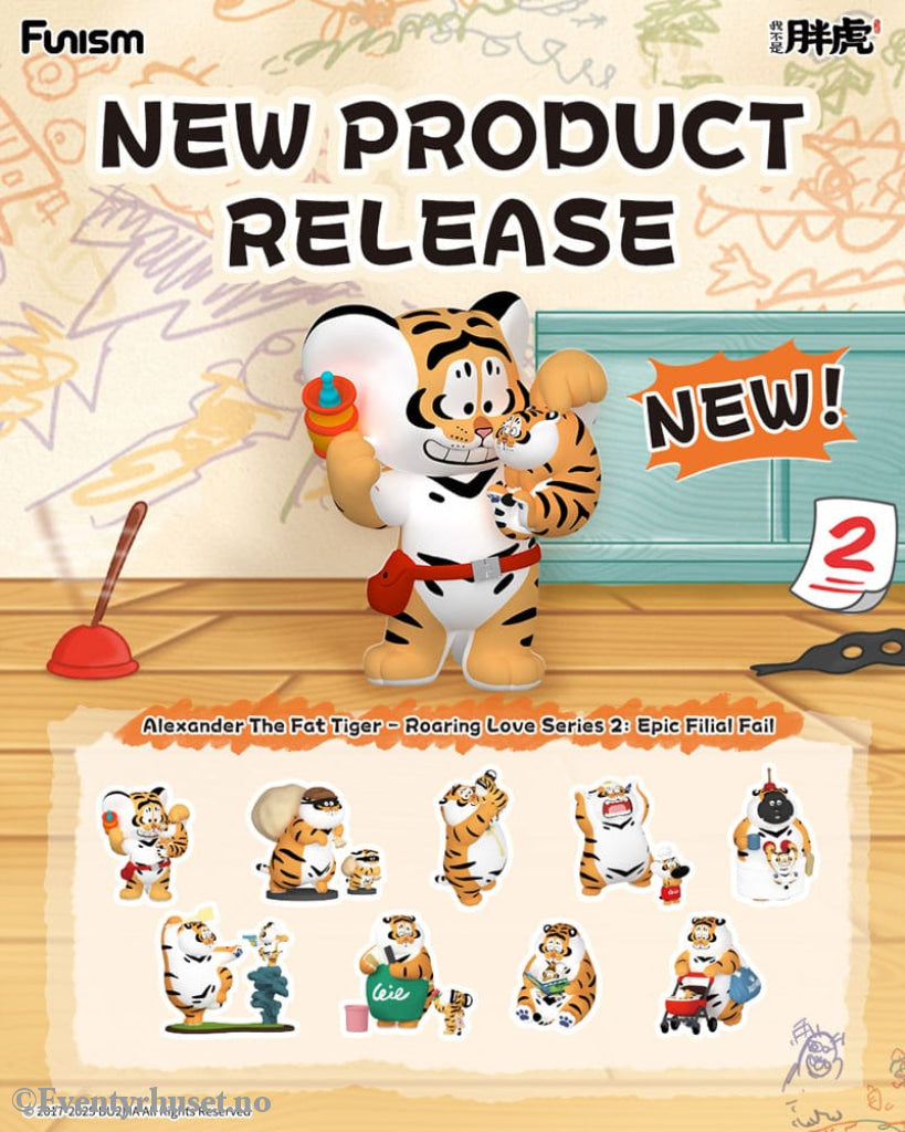 Alexander The Fat Tiger Mini Figures Roaring Love Series 2: Epic Filial Fabil7 cm Display (8) Collectibles