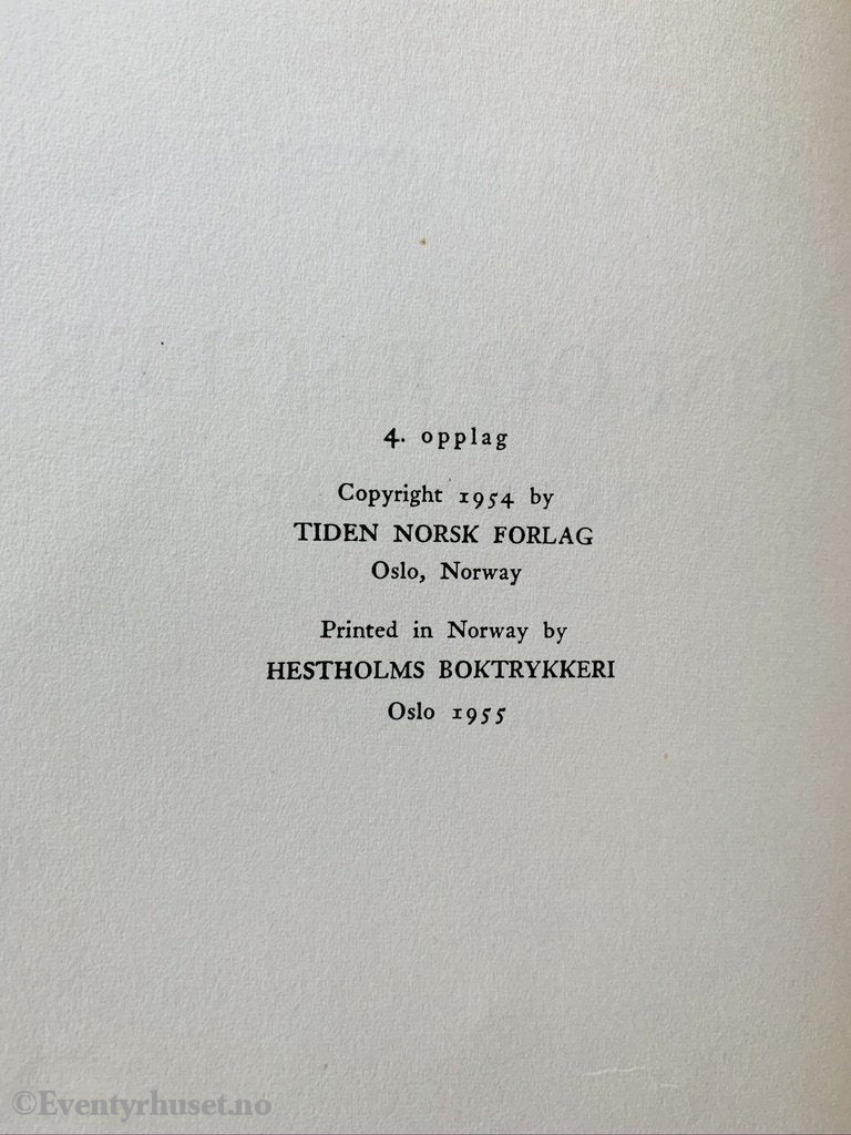 Alf Prøysen. 1954/55. Rim Og Regler Fra Barnetimen. Fortelling