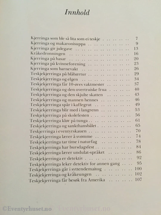 Alf Prøysen. 1981 (1965). På Eventyr Med Teskjekjerringa. Fortelling