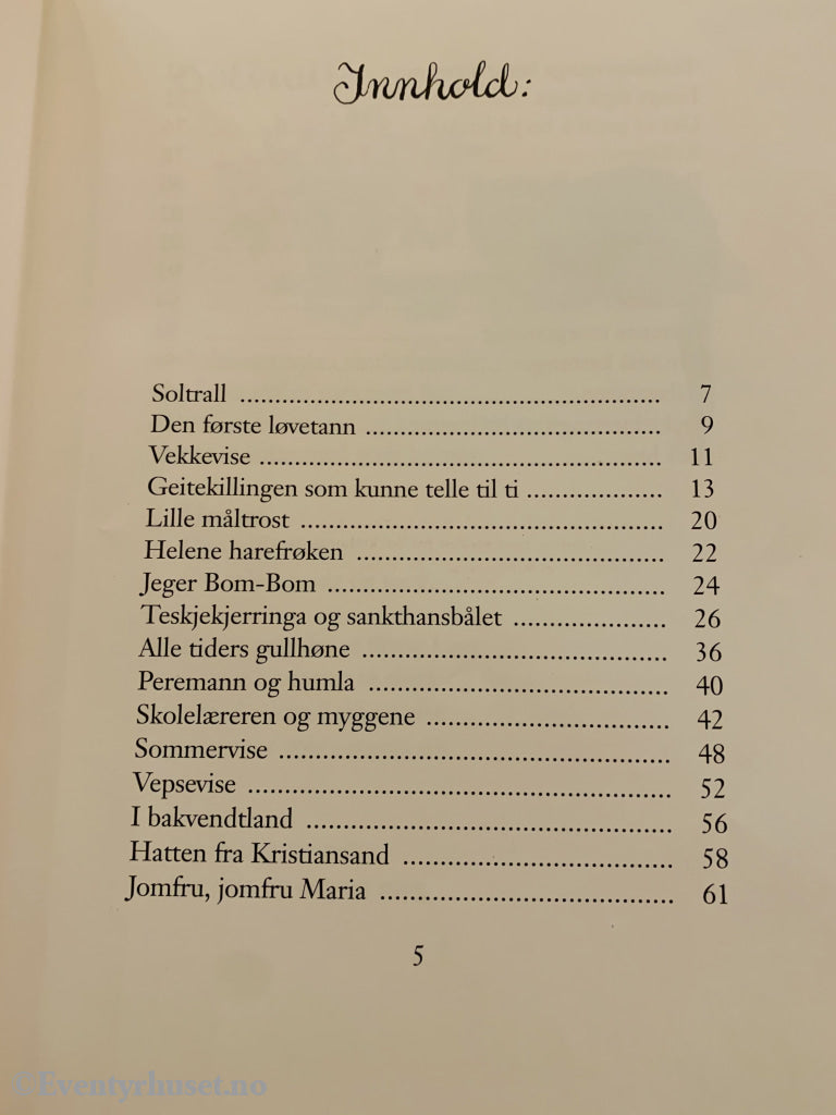 Alf Prøysen. 1987/92. Nå Skinner Sola I Vinduskarmen. Fortelling