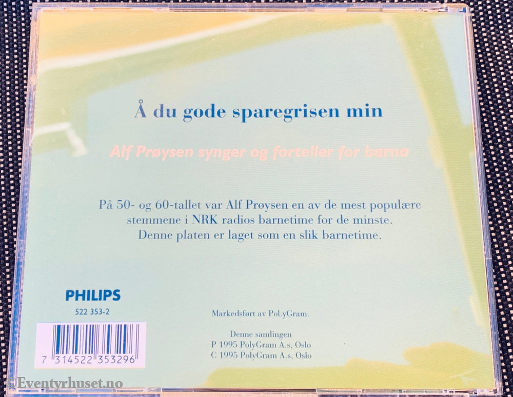 Alf Prøysen – Å du gode sparegrisen min. Barne-CD.