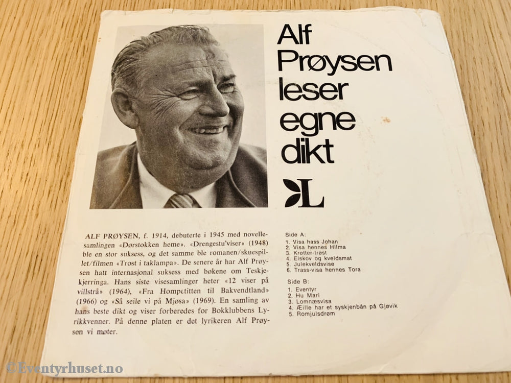 Alf Prøysen Leser Egne Dikt. 1970. Ep. Ep