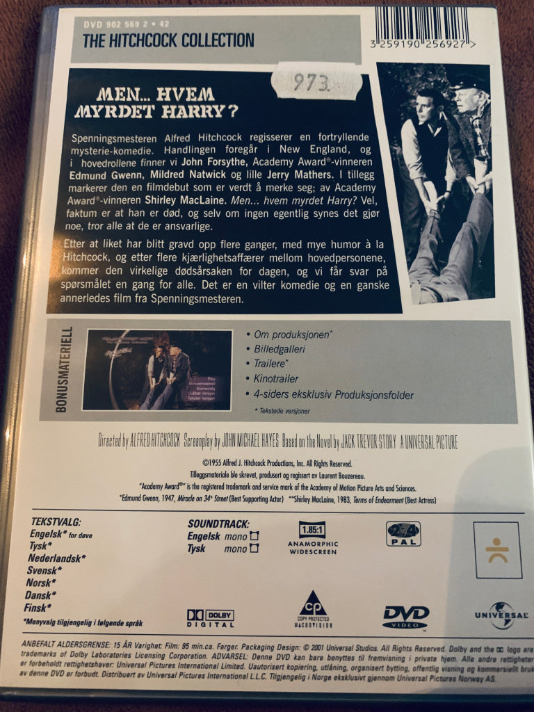 Alfred Hitchcock. 1955. Men… hvem myrdet Harry? DVD. DVD