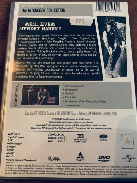 Alfred Hitchcock. 1955. Men… hvem myrdet Harry? DVD. DVD
