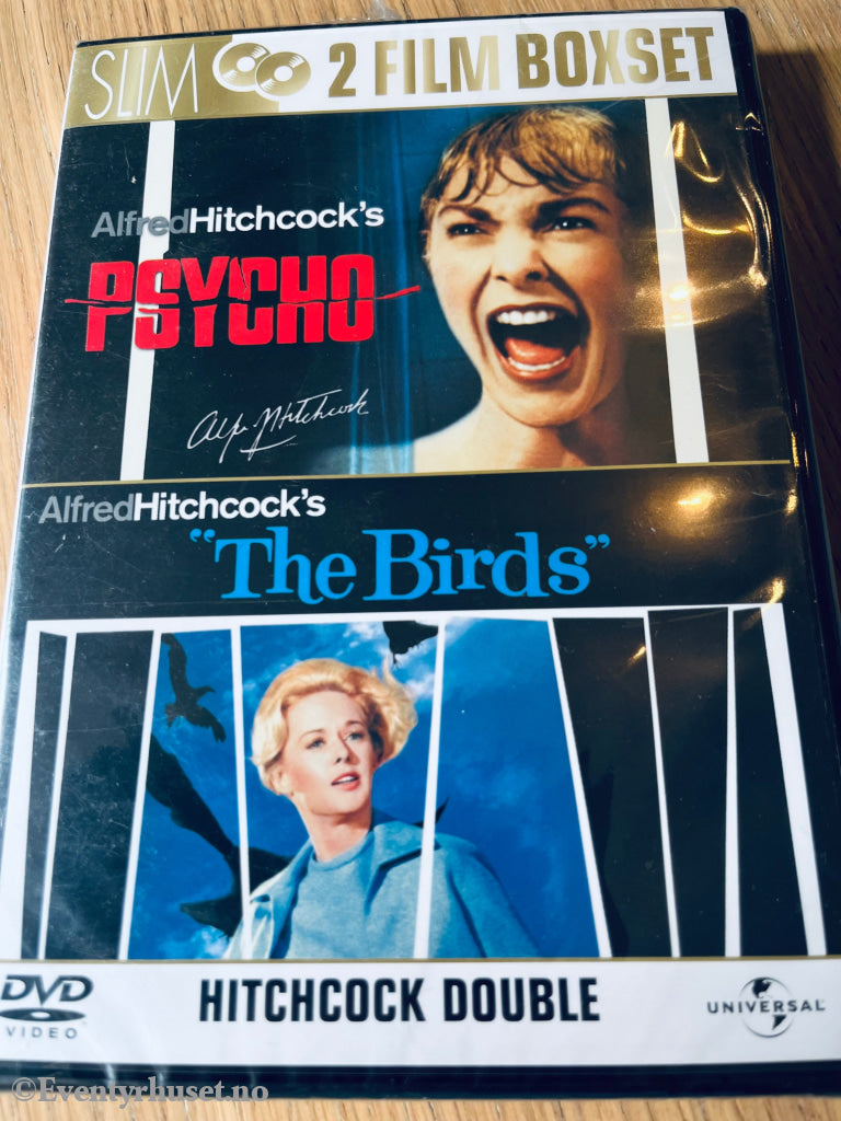 Alfred Hitchcock. Psycho / The Birds. Dvd Samleboks. Ny I Plast!