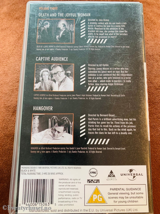 Alfred Hitchcock. Vol. 3. 1999. Vhs. Distribuert I Norge. Vhs