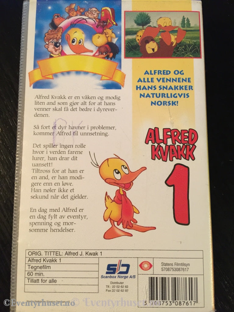 Alfred Kvakk 1. Vhs. Vhs