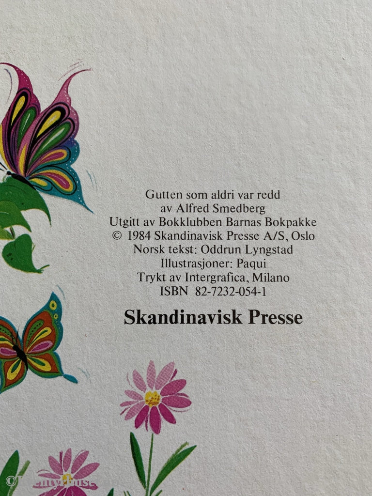 Alfred Smeberg. 1984. Gutten Som Aldri Var Redd. Eventyrbok