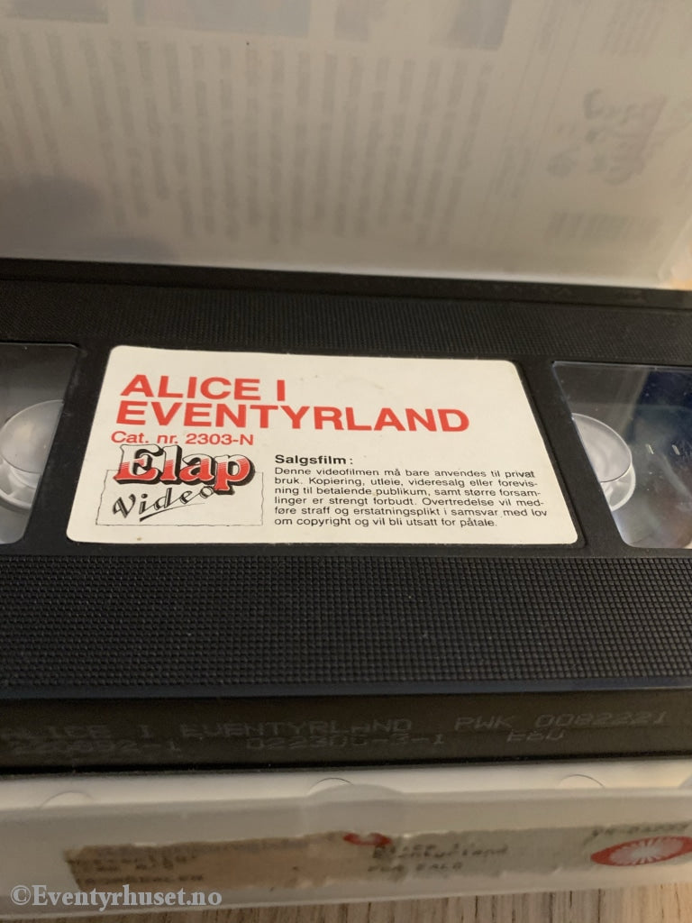 Alice I Eventyrland. 1988. Vhs. Vhs