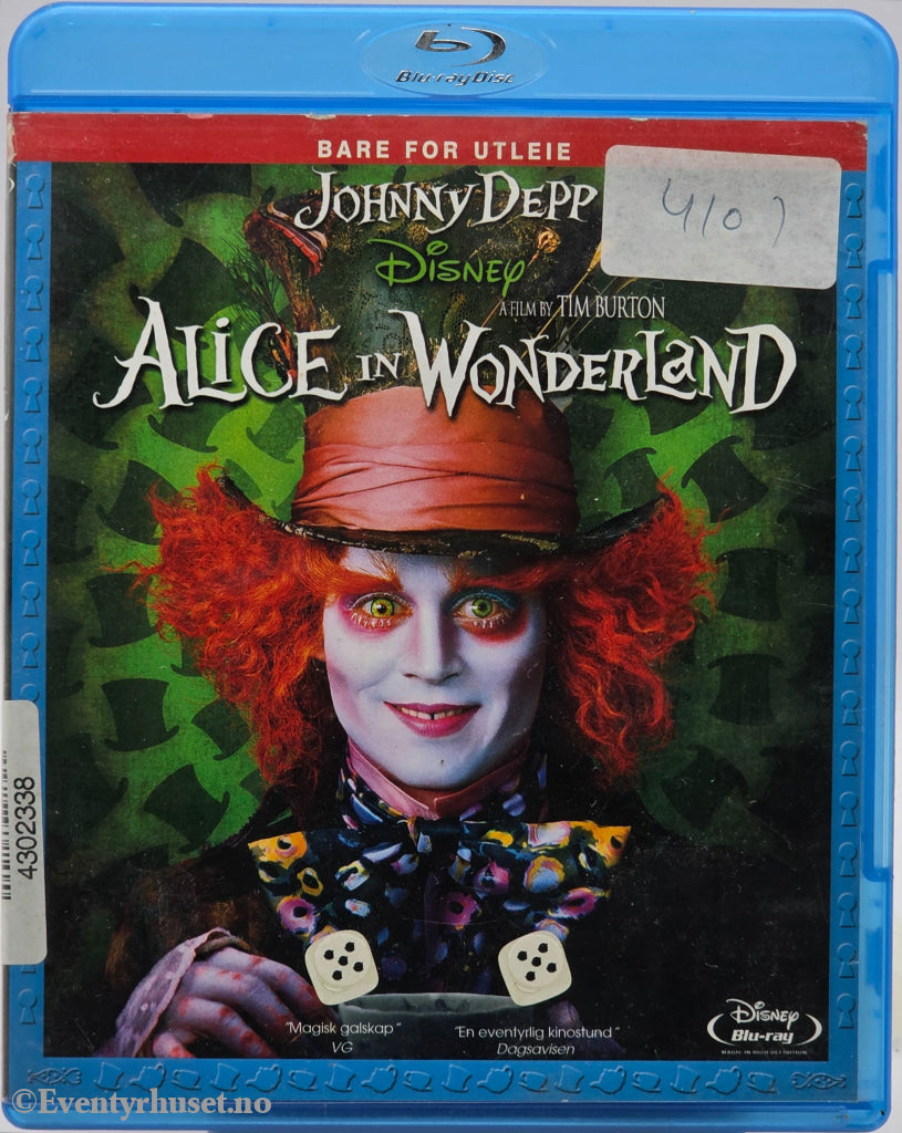 Alice i Eventyrland (2010) . Blu-ray utleiefilm.