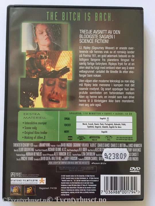 Alien 3. Dvd. Dvd