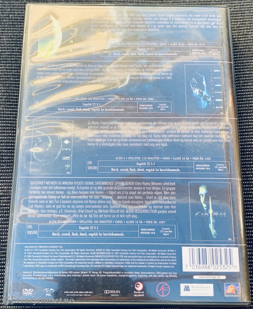 Alien Collection. Dvd Samleboks - 4 Dvd.