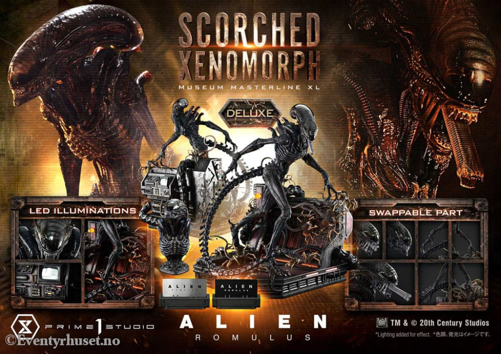 Alien: Romulus Museum Masterline XL Statue 1/3 Scorched Xenomorph Deluxe Version 98 cm Collectibles