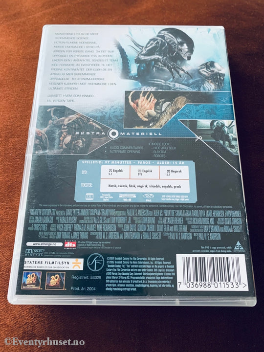 Alien Vs Predator. 2004. Dvd. Dvd