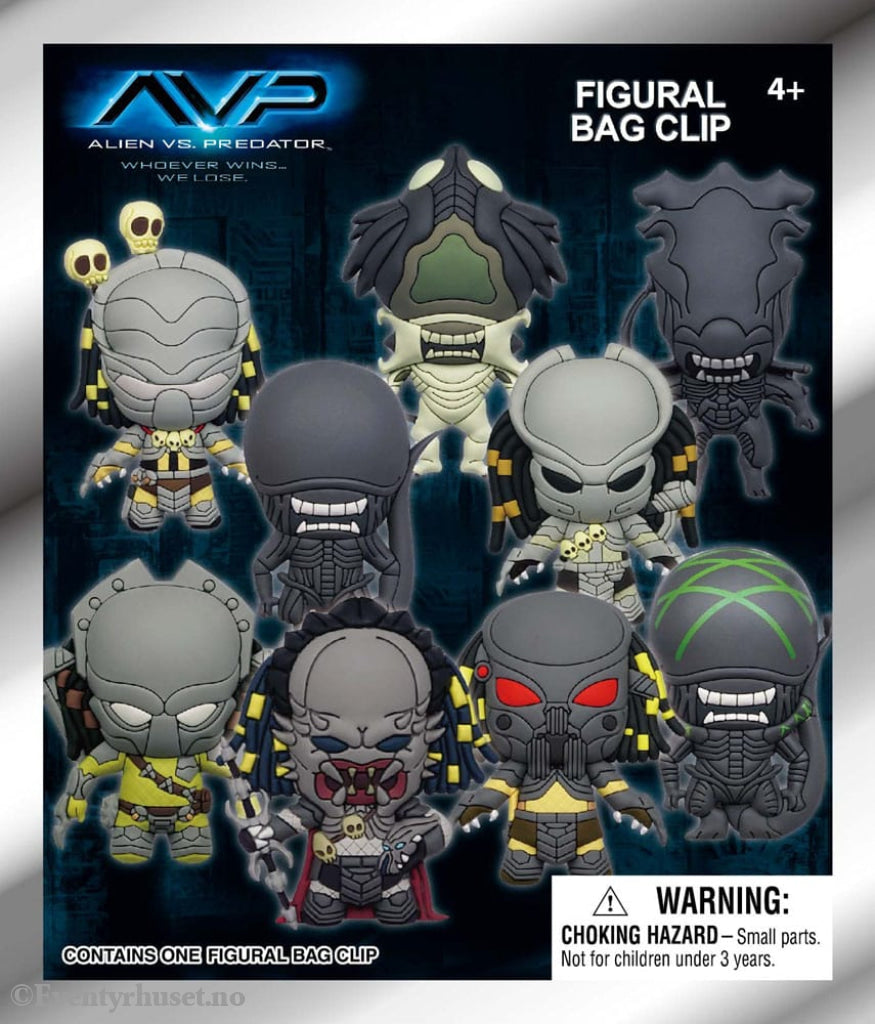 Alien vs. Predator 3D PVC Bag Clips Display (24) Fashion & Accessories