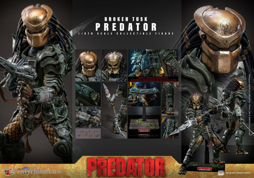 Alien vs. Predator Comic Masterpiece Action Figure 1/6 Broken Tusk Predator 35 cm Toys