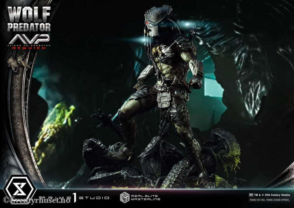 Alien vs. Predator Real Elite Masterline Series Statue 1/3 Requiem Wolf Predator Deluxe Bonus Ver. 95 cm Collectibles