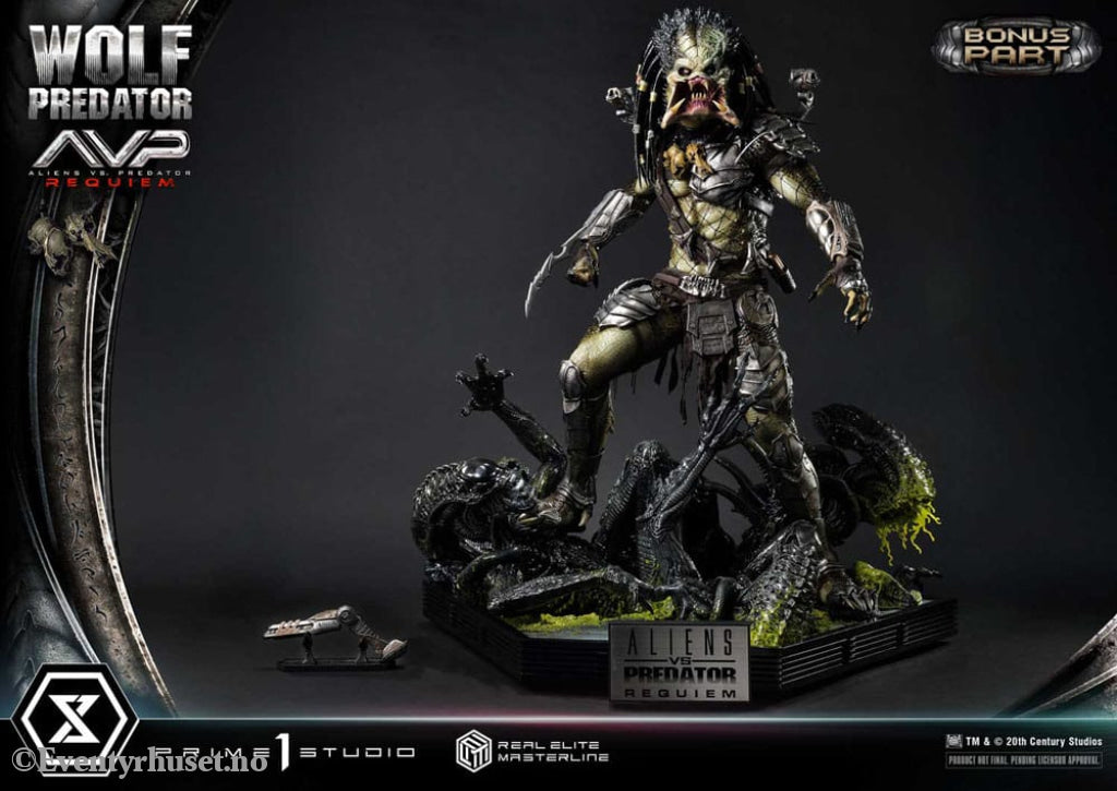 Alien vs. Predator Real Elite Masterline Series Statue 1/3 Requiem Wolf Predator Deluxe Bonus Ver. 95 cm Collectibles