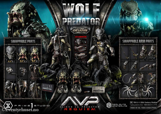 Alien vs. Predator Real Elite Masterline Series Statue 1/3 Requiem Wolf Predator Deluxe Bonus Ver. 95 cm Collectibles