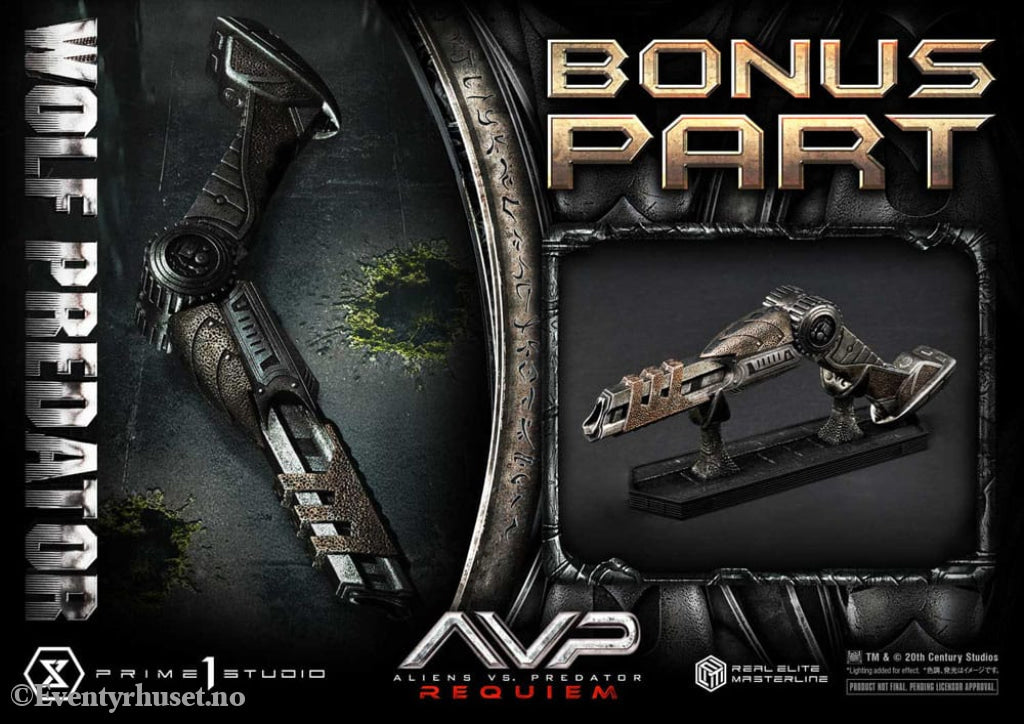 Alien vs. Predator Real Elite Masterline Series Statue 1/3 Requiem Wolf Predator Deluxe Bonus Ver. 95 cm Collectibles