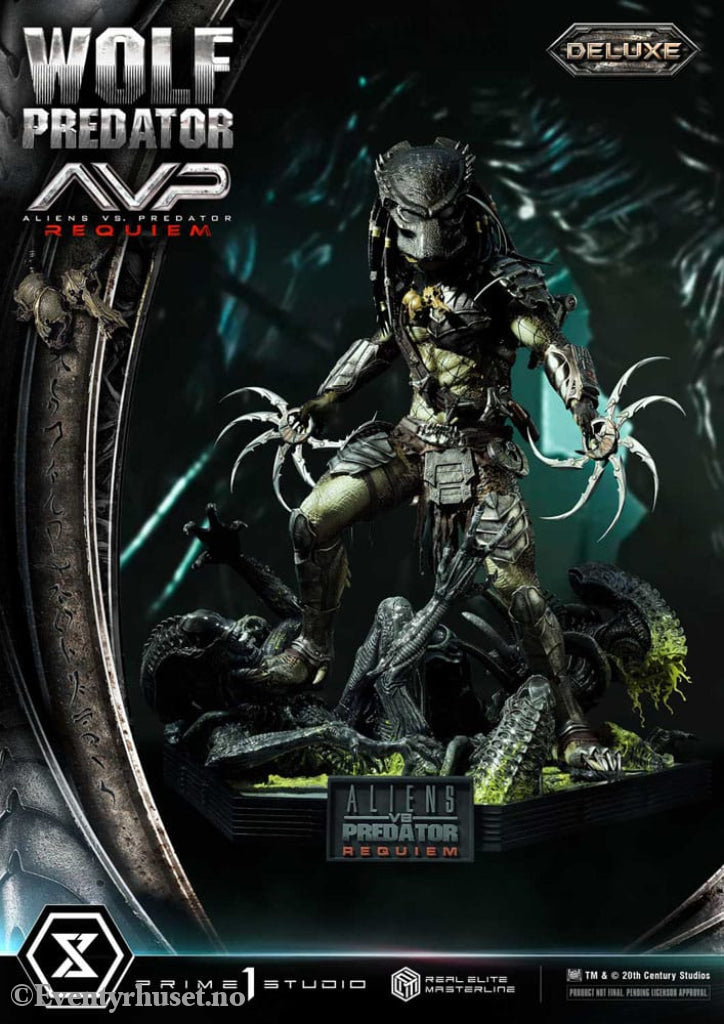 Alien vs. Predator Real Elite Masterline Series Statue 1/3 Requiem Wolf Predator Deluxe Bonus Ver. 95 cm Collectibles