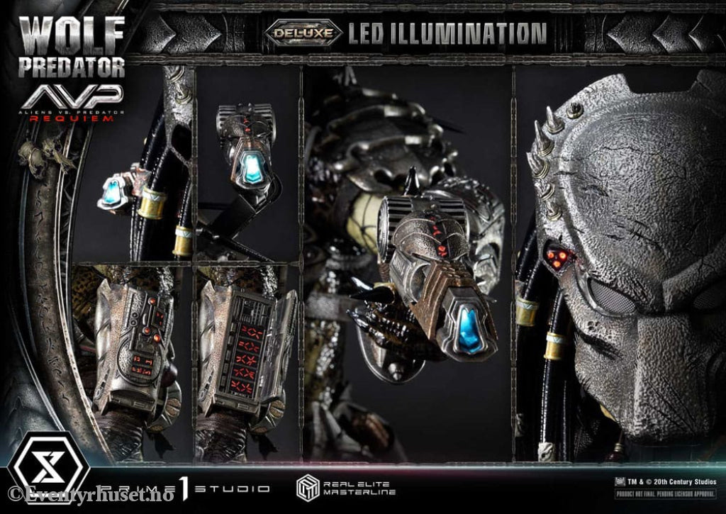 Alien vs. Predator Real Elite Masterline Series Statue 1/3 Requiem Wolf Predator Deluxe Ver. 95 cm Collectibles