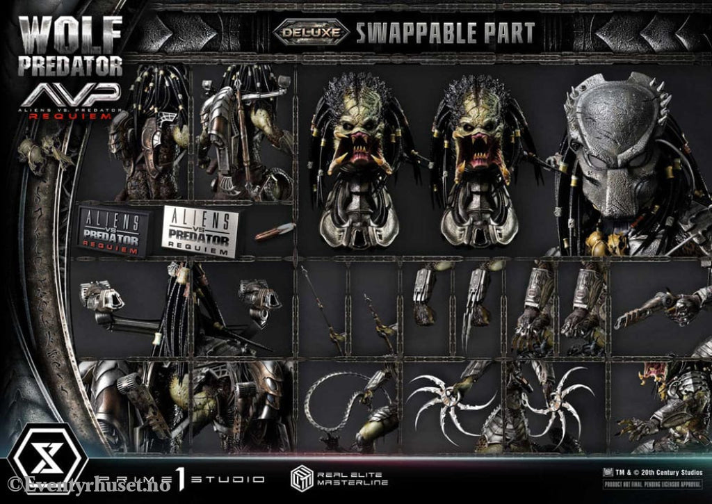 Alien vs. Predator Real Elite Masterline Series Statue 1/3 Requiem Wolf Predator Deluxe Ver. 95 cm Collectibles