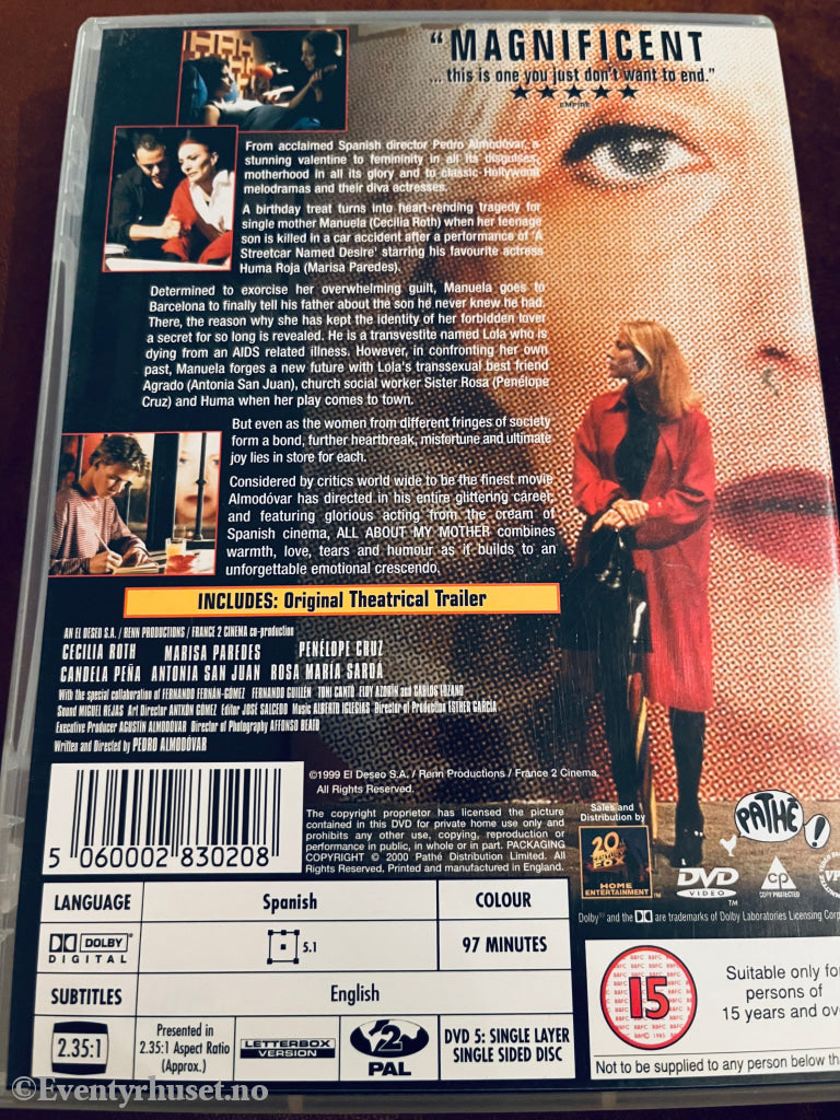 All About My Mother. Dvd. Dvd