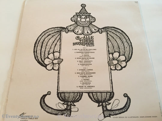 Alle Tiders Barneplate Vol. 1. 1967. Lp. Lp Plate