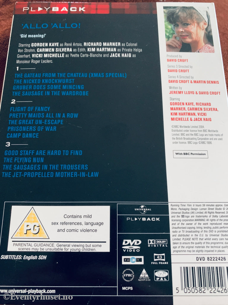 Allo Allo Series 3 & 4. DVD samleboks.