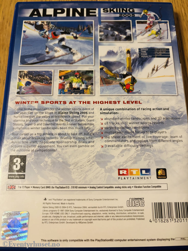Alpine Skiing 2005. PS2-spill