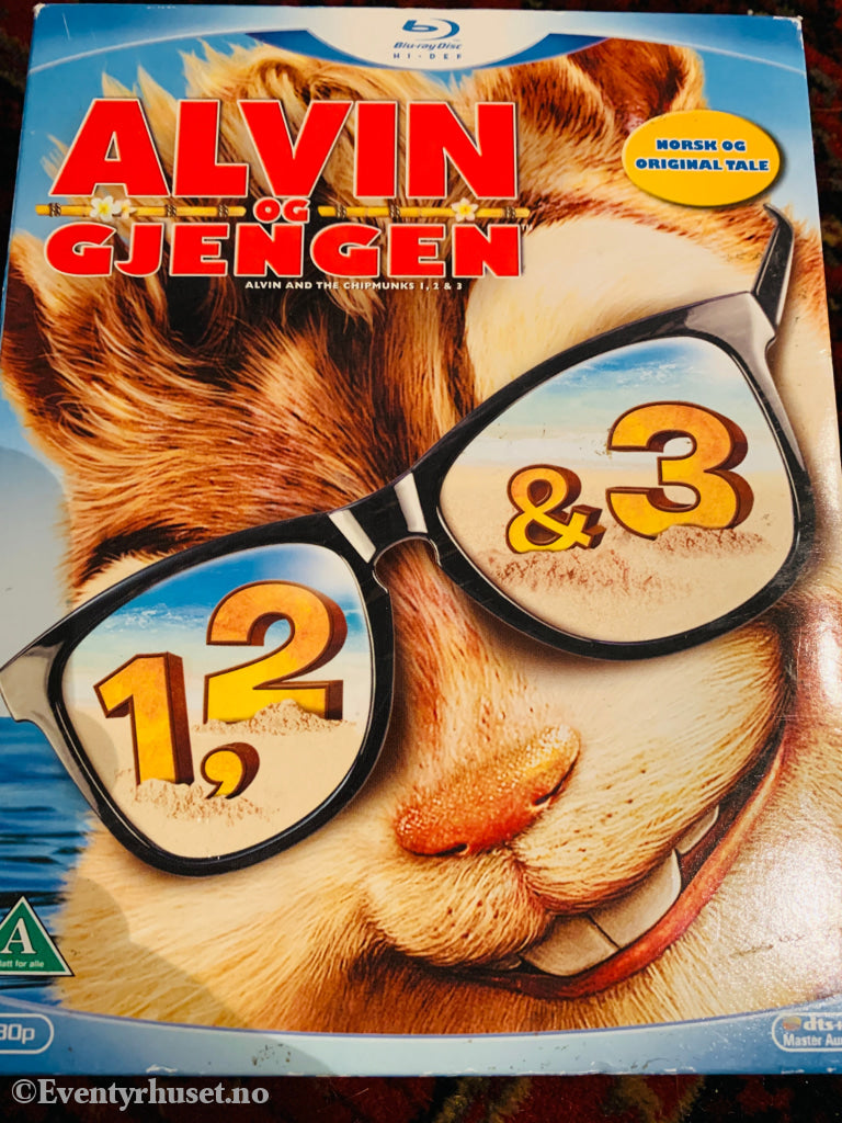 Alvin og Gjengen 1, 2 & 3. Blu-ray samleboks.