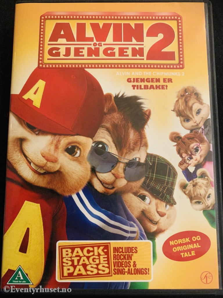 Alvin Og Gjengen 2. 2009. Dvd. Dvd