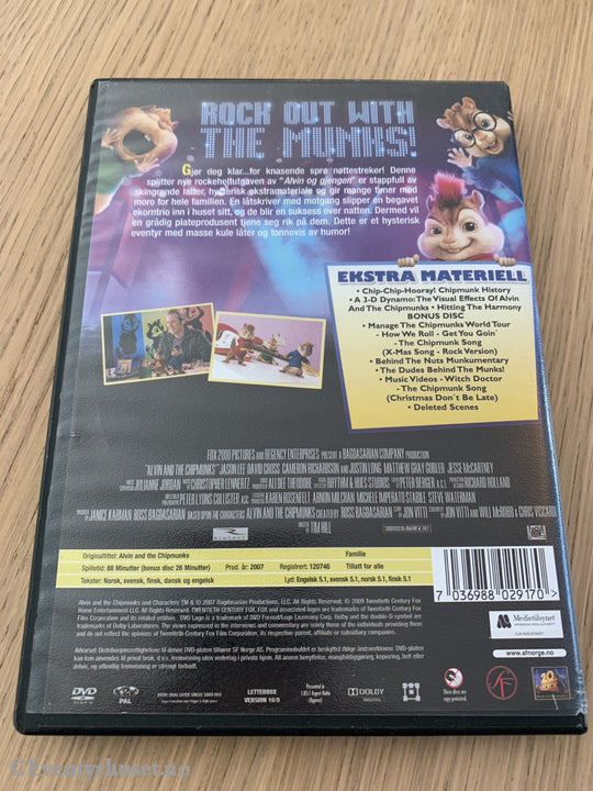 Alvin Og Gjengen - Rock Hero Edition. Dvd. Dvd