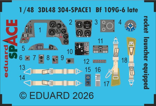 Bf 109G-6 late (rocket launcher equipped) SPACE for Tamiya