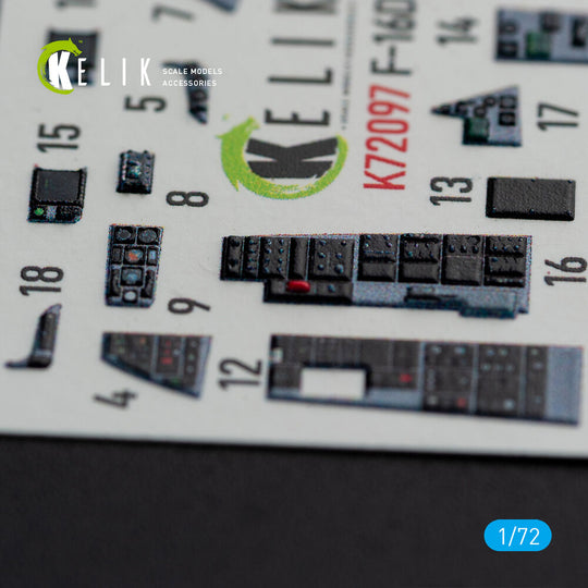 F-16D interior 3D decals for Revell kit