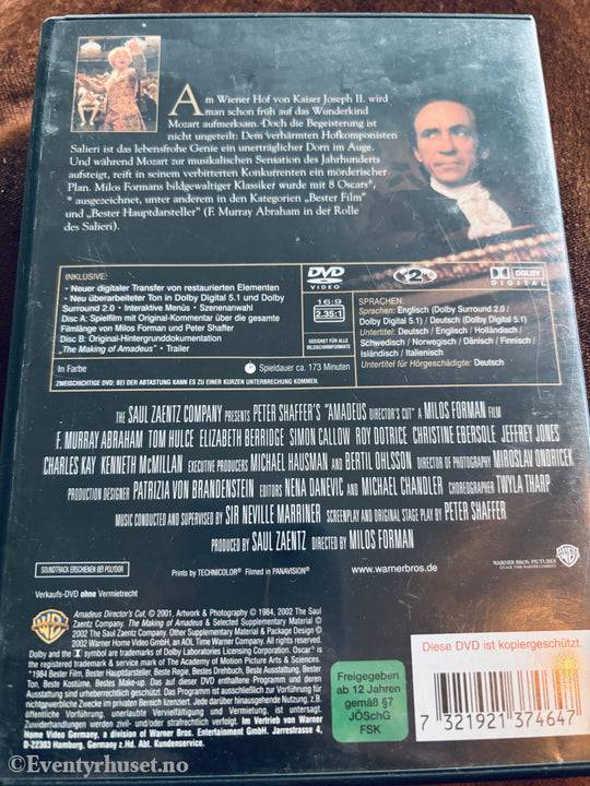 Amadeus: Director's Cut (1984). DVD.