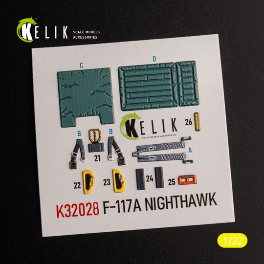 F-117A - Type 2 interior 3D decals for Trumpeter kit