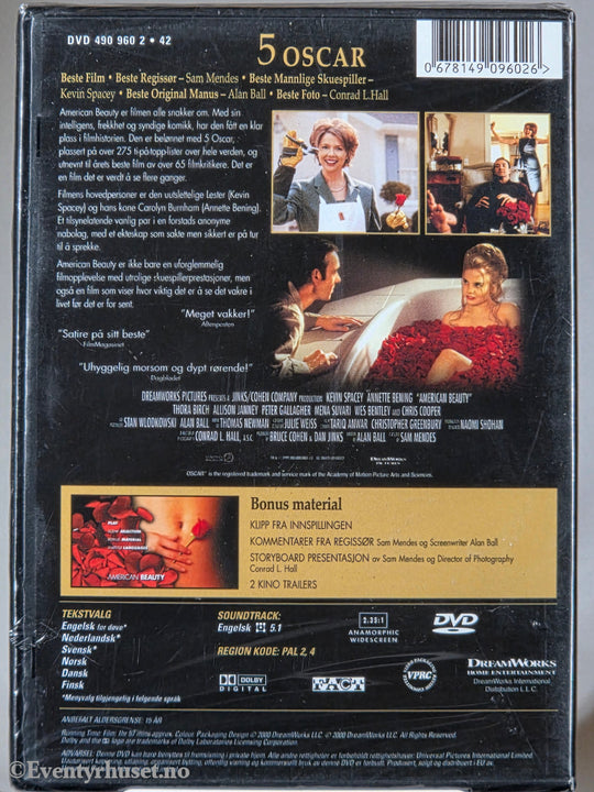 American Beauty (1999). DVD. Ny i plast!