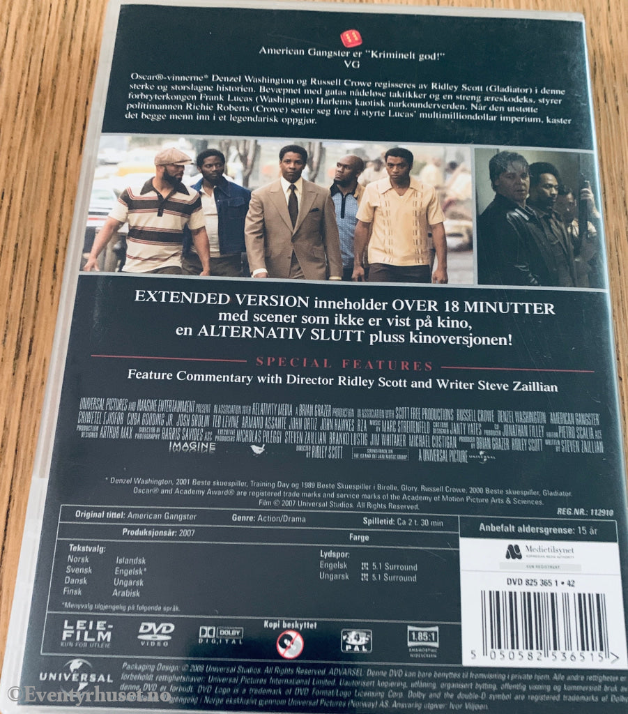 American Gangster (2007). DVD.