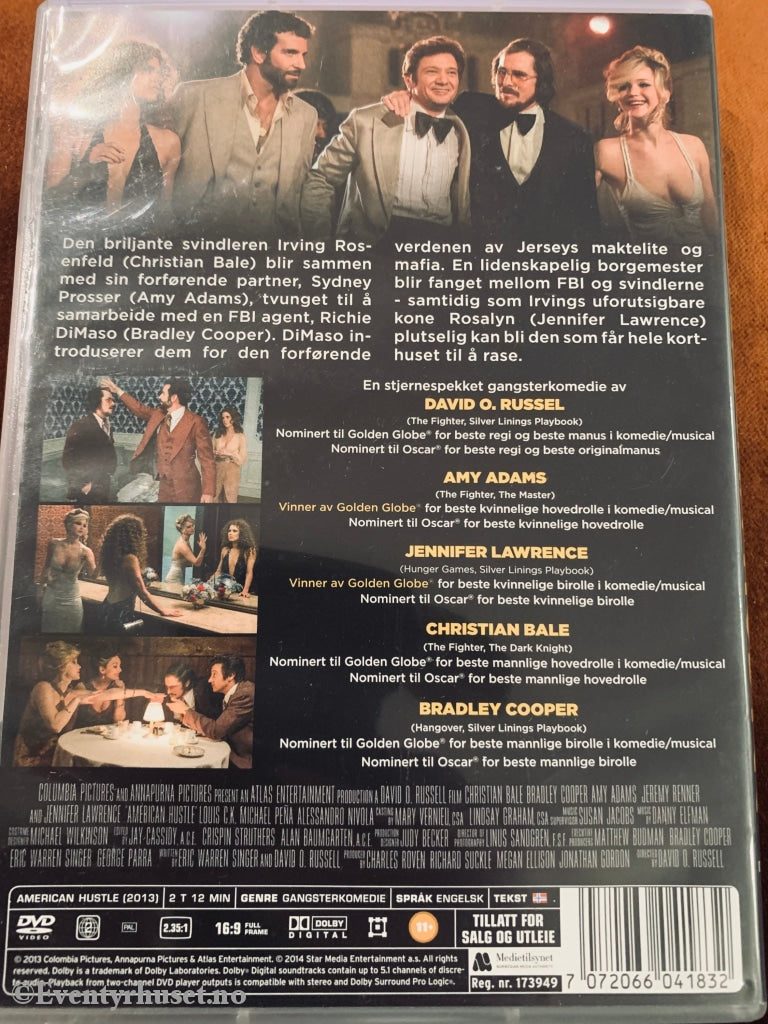 American Hustle. 2013. Dvd. Dvd